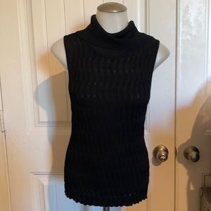 Eva Mendes sleeveless light weight cowl neck sweater